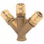 Preview: Elmag 3-fach-Verteiler (ohne Kupplungen) IG 3/8', messing 42448